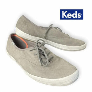 Keds Grey Suede Lace Up Plimsolls Sneakers